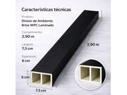 Divisor de Ambiente Brise WPC Laminado Preto - 31047